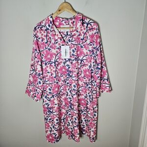 Smith & Quinn Party Vibes Sophia Dress Pink Floral Women's L Large NWT